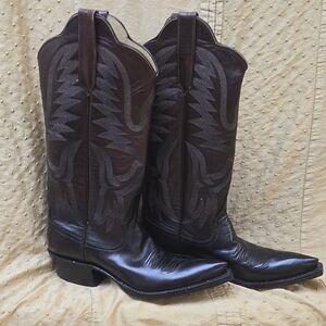 Rios of Mercedes Dark Brown Western Boots Hand Crafted.